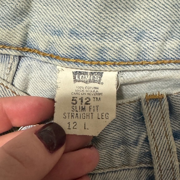 Levi’s 512 Vintage Slim Fit Straight Leg Size 12 Long - Picture 6 of 6
